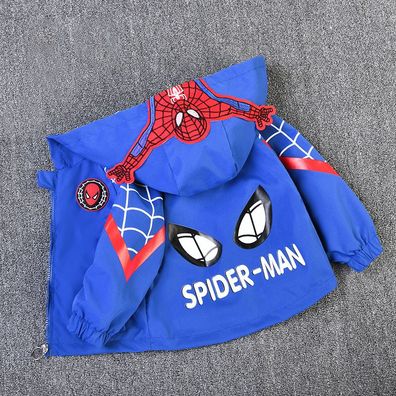 Kinder Held Spider-Man Kapuzenjacke Jungs Outdoor Jacket Windbreaker Mantel mit Samt