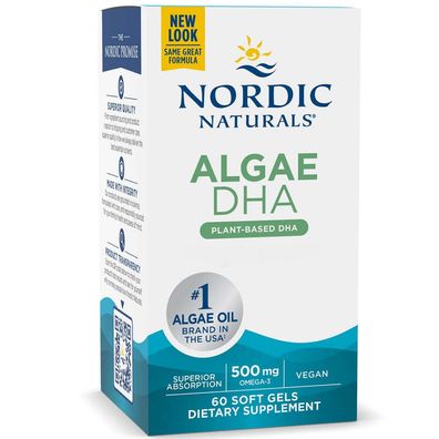 Nordic Naturals, Algae DHA, 250mg, 60 Weichkapseln