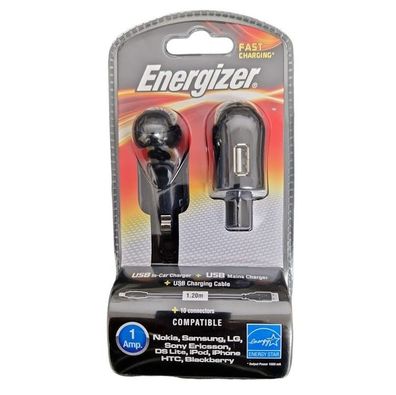 Energizer Schnell Charger USB-Autoladegerät & Netzladegerät mit 10x Anschlüsse