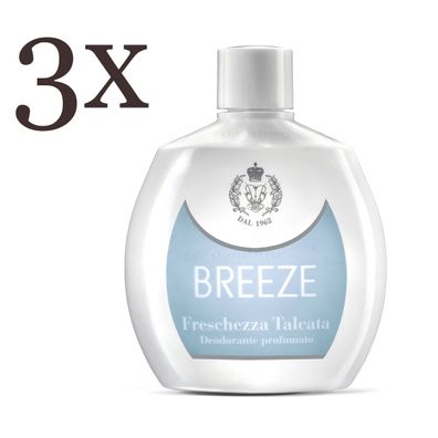 Breeze Deodorant Squeeze Freschezza Talcata deo 3x 100 ml