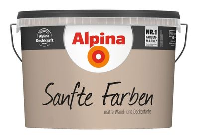 Alpina Farbe 2,5 Liter Sanfte Farben Sandstein Braun Matt hochdeckende Wandfarbe