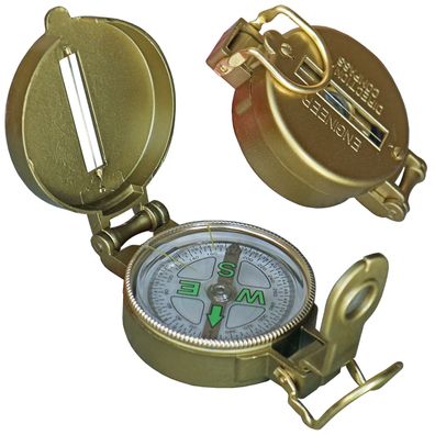 Haller Kompass, Taschenkompass, Metallgehäuse, mit Daumenring
