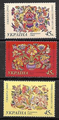 Ukraine postfrisch Michel-Nummer 523-525