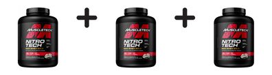 3 x Muscletech Nitro Tech 100% Whey Gold (5lbs) Cookies and Cream