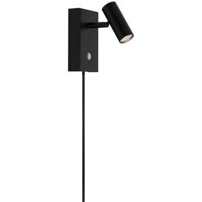 Nordlux OMARI LED Wandleuchte schwarz 320lm Touchdimmer 12x7x12cm