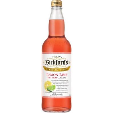 Bickford's Cordial Lemon Lime & Bitters 750 ml