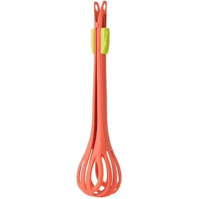 Mehrzweck-Nylon-Eierschläger, Dual-Purpose-Lebensmittelclip, manuell, Orange