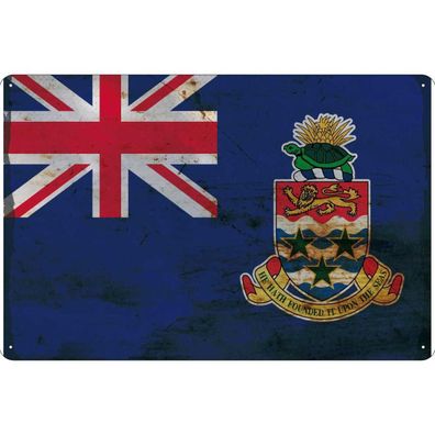 vianmo Blechschild Wandschild 30x40 cm Cayman Island Fahne Flagge
