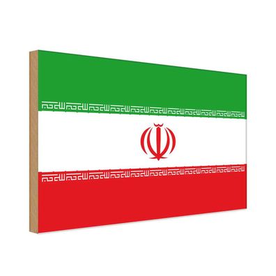 vianmo Holzschild Holzbild 20x30 cm Iran Fahne Flagge