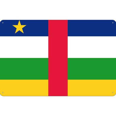 vianmo Blechschild Wandschild 30x40 cm Zentralafrikanischen Republik Fahne Flagge