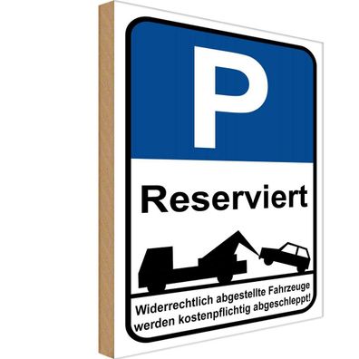 vianmo Holzschild 30x40 cm Parkplatzschild Parkplatzschild P reserviert