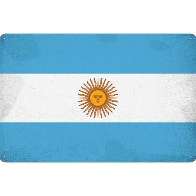 Blechschild 20x30 cm - Argentinien Argentina Vintage