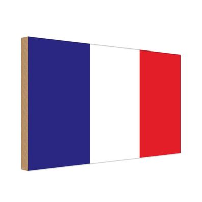 vianmo Holzschild Holzbild 30x40 cm Frankreich Fahne Flagge