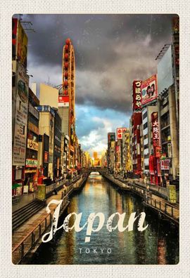 Blechschild 20x30 cm - Tokyo Japan Asien Urlaubsziel Kultur