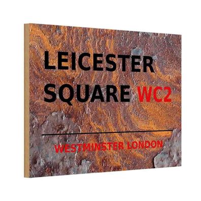 Holzschild 20x30 cm - Westminster Leicester Square WC2