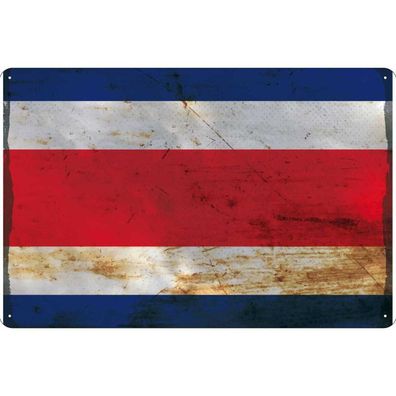 vianmo Blechschild Wandschild 30x40 cm Costa Rica Fahne Flagge
