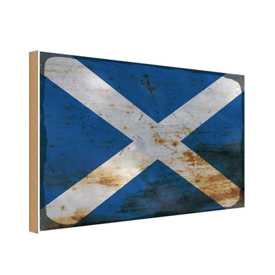 vianmo Holzschild Holzbild 20x30 cm Schottland Fahne Flagge