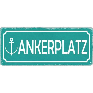 vianmo Blechschild 27x10 cm gewölbt Abenteuer & Reisen Ankerplatz Boot See Schiff