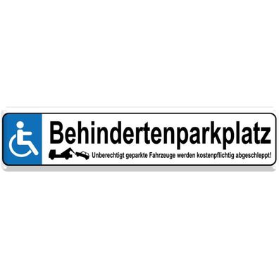 vianmo Blechschild 46x10 cm gewölbt Parkplatzschild Behindertenparkplatz
