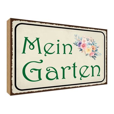 vianmo Holzschild 30x40 cm Haus Garten mein Garten Geschenk Metal