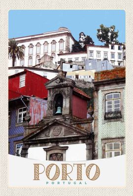 Holzschild 20x30 cm - Porto Portugal Stadt Europa