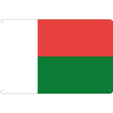 vianmo Blechschild Wandschild 30x40 cm Madagaskar Fahne Flagge