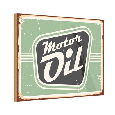 vianmo Holzschild 18x12 cm Garage Werkstatt Motor oil Motoröl Auto
