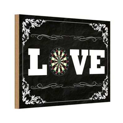vianmo Holzschild 18x12 cm Sport Hobby Love Darts Metall Wanddeko