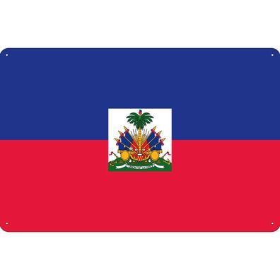 vianmo Blechschild Wandschild 30x40 cm Haiti Fahne Flagge