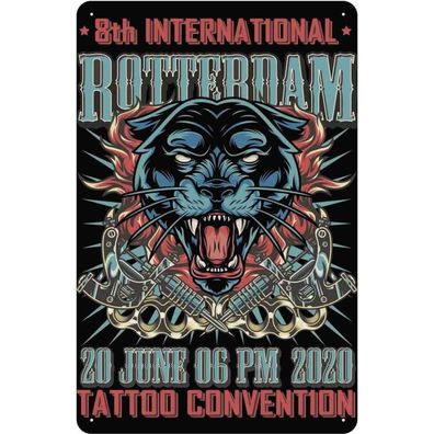 Blechschild 20x30 cm - Tattoo Rotterdam Convention 20 june