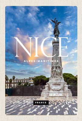 Blechschild 20x30 cm - Nice Alpes-Maritimes Reiseziel