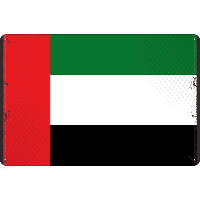 vianmo Blechschild Wandschild 30x40 cm Arabischen Emirate Fahne Flagge