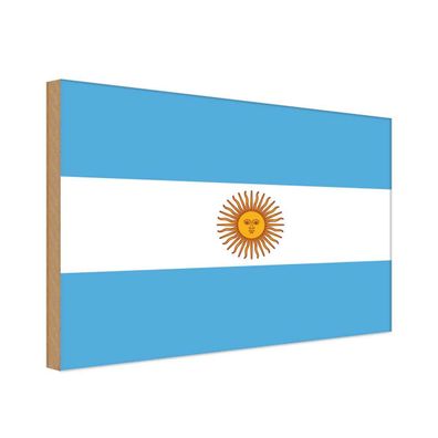 vianmo Holzschild Holzbild 30x40 cm Argentinien Fahne Flagge