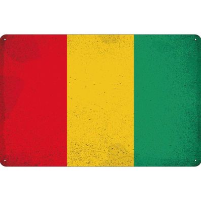 vianmo Blechschild Wandschild 30x40 cm Guinea Fahne Flagge