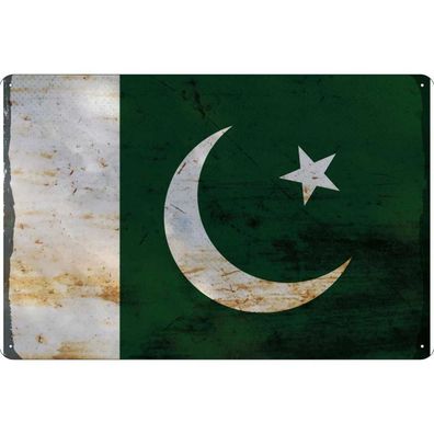 vianmo Blechschild Wandschild 20x30 cm Pakistan Fahne Flagge