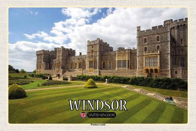 Holzschild 20x30 cm - England UK Windsor Castle