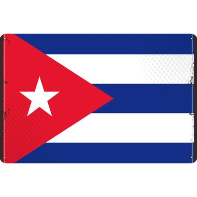 vianmo Blechschild Wandschild 30x40 cm Kuba Fahne Flagge