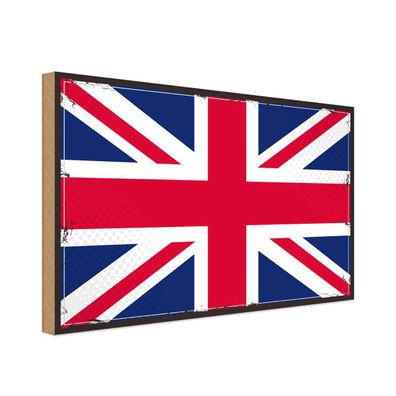 vianmo Holzschild Holzbild 30x40 cm Union Jack Vereinigtes Königreich Großbritanni...