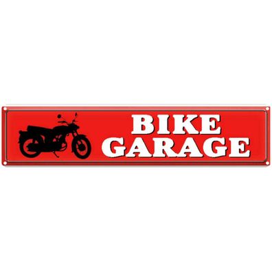 vianmo Blechschild 46x10 cm gewölbt Garage Werkstatt Bike Garage Motorrad