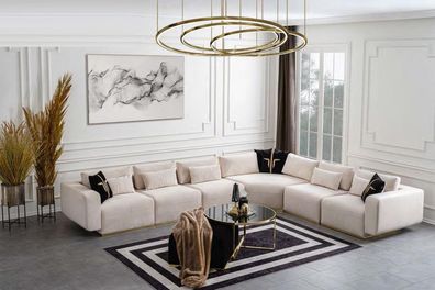 L-Form Wohnlandschaft Luxus Sofa Wohnzimmer Couch Moderne Einrichtung