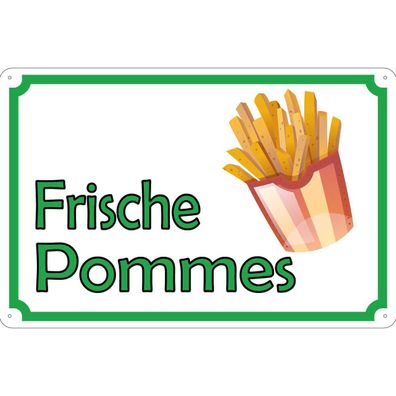 vianmo Blechschild 30x40 cm gewölbt Essen Trinken frische Pommes Restaurant