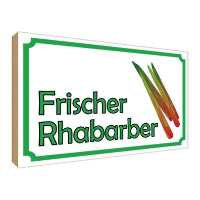 vianmo Holzschild 30x40 cm Hofladen Marktstand Laden frische Rhabarber Hofladen