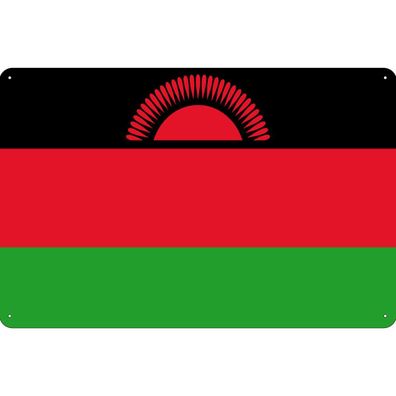 vianmo Blechschild Wandschild 30x40 cm Malawi Fahne Flagge