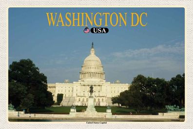 Blechschild 20x30 cm - Washington DC USA United States Capitol