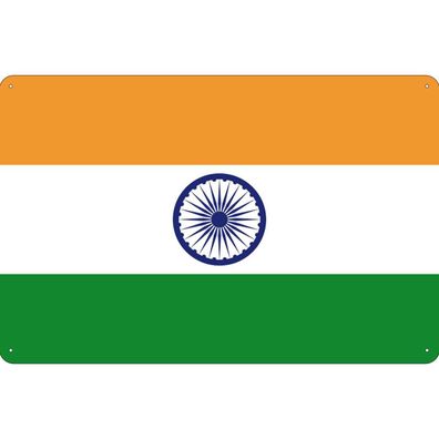 vianmo Blechschild Wandschild 30x40 cm Indien Fahne Flagge