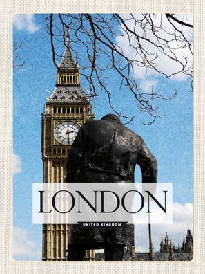 vianmo Blechschild 30x40 cm gewölbt England London UK Big Ben