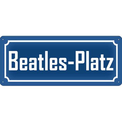 vianmo Blechschild 27x10 cm gewölbt Dekoration Beatles-Platz