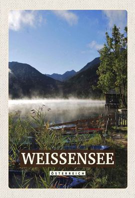 Holzschild 20x30 cm - Weissensee See Wälder Natur