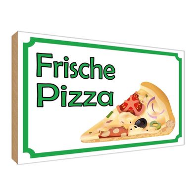 vianmo Holzschild 30x40 cm Essen Trinken frische Pizza Verkauf