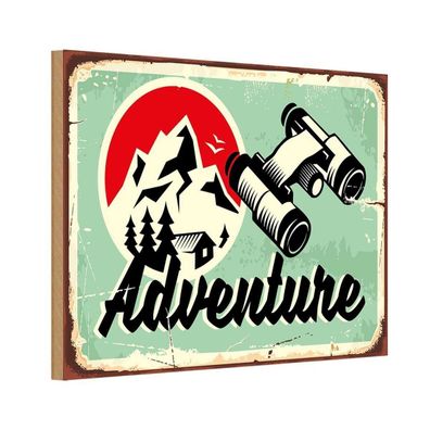vianmo Holzschild 20x30 cm Abenteuer & Reisen Adventure Abenteuer Outdoor